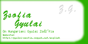 zsofia gyulai business card